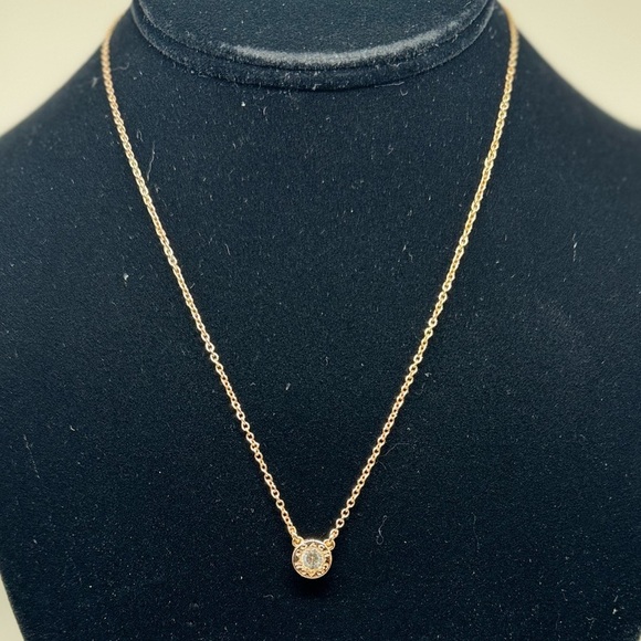 Coach Jewelry - Coach Signature Crystal Stone Pendant Necklace